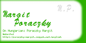 margit poraczky business card